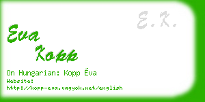 eva kopp business card