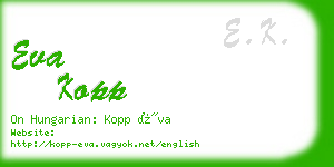 eva kopp business card